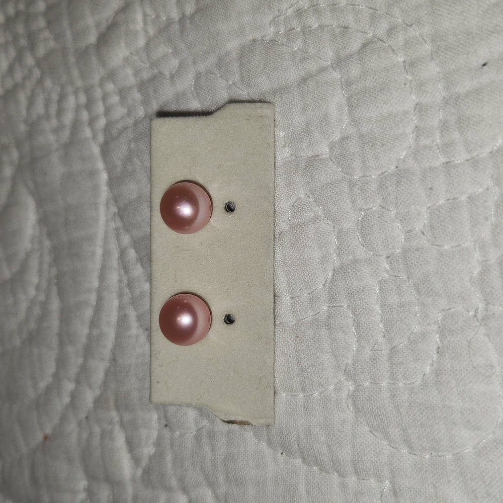 Pink Pearl Earrings
